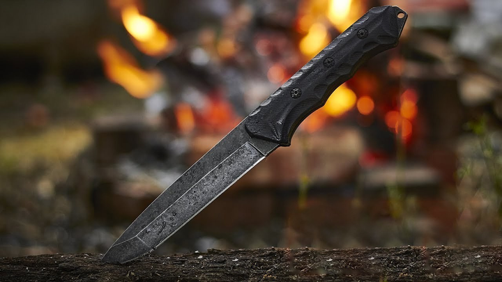 Нож нескладной Тактический Военный со стеклобоем Сверхтвердая сталь MD74 - изображение 2