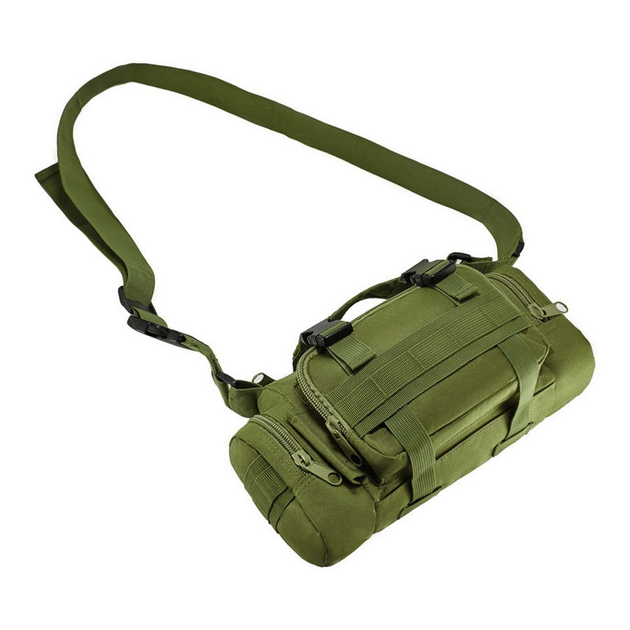 Тактическая сумка поясная военная нагрудная с ремнем через плечо 5 литров Хаки - изображение 1