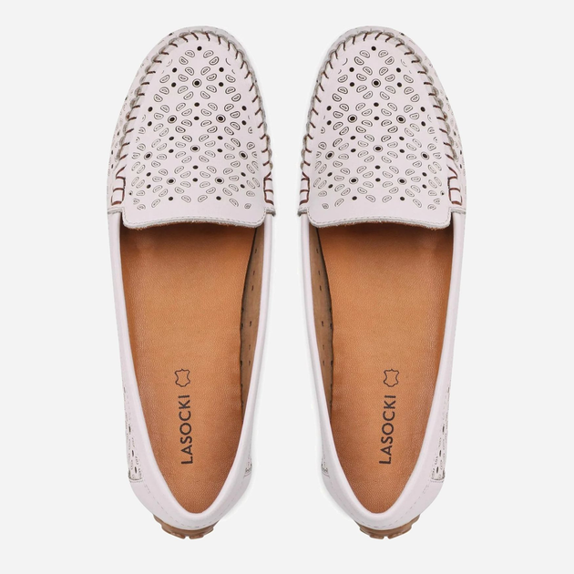 Жіночі мокасини з перфорацією Lasocki EST-AMRITA-02 36 (23.1 см) White (5904862615202) - зображення 6
