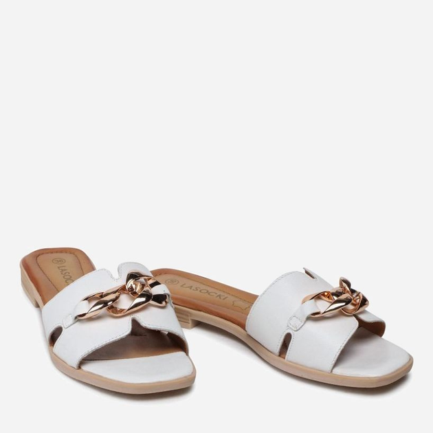 Жіночі шльопанці Lasocki WI16-MENA-04 37 (24.5 см) White (5904862742885) - зображення 3