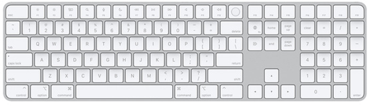 Bezprzewodowa klawiatura Apple Magic Keyboard z Touch ID i klawiaturą numeryczną Bluetooth (USA) (MK2C3LB/A) - obraz 1