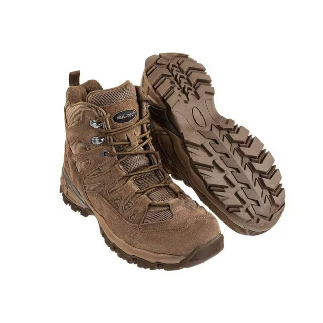Чоловічі тактичні черевики Trooper mil-tec 40 25.5 см коричневі - зображення 1