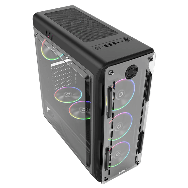 Корпус компьютерный ATX GameMax Optical Black без блока питания/Middle tower/RGB-подсветка Черный - изображение 5