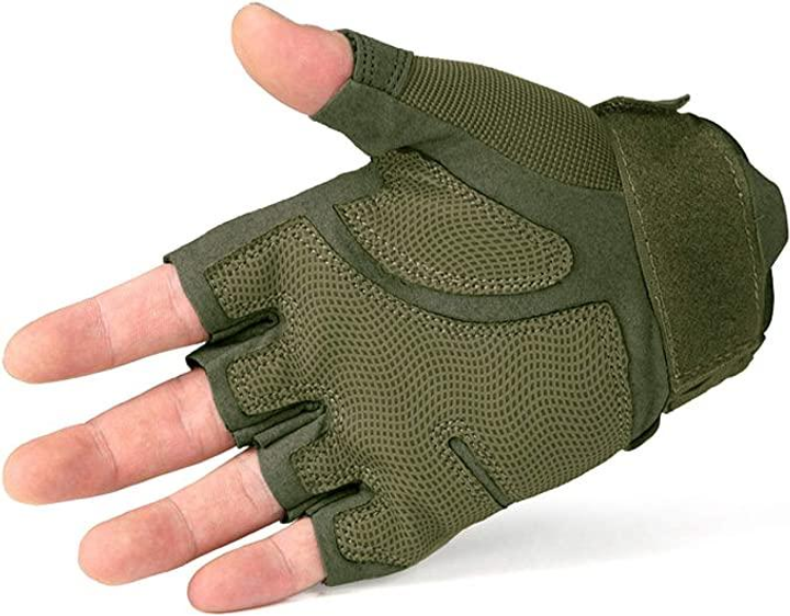 Тактичні безпалі рукавиці FREE SOLDIER L хакі (#EKIP12HL) - зображення 2