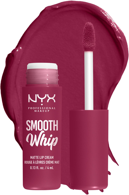 Акція на Рідка матова помада-крем для губ NYX Professional Makeup Smooth WHip 08 Fuzzy Slippers 4 мл від Rozetka