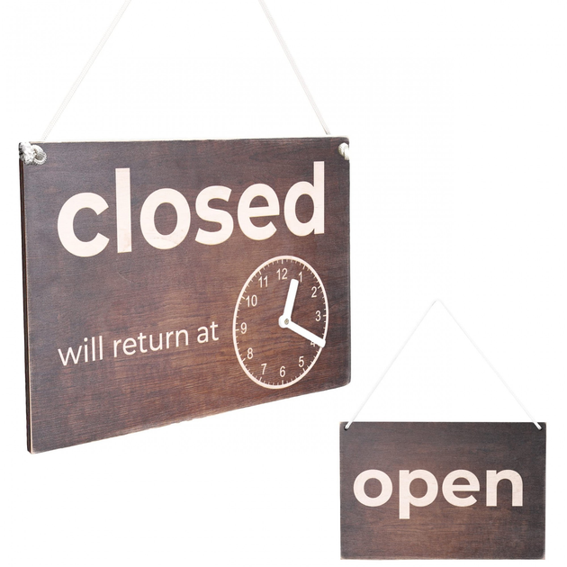 Премиум деревянная Табличка на двери Открыто/Закрыто Open/Closed с ...