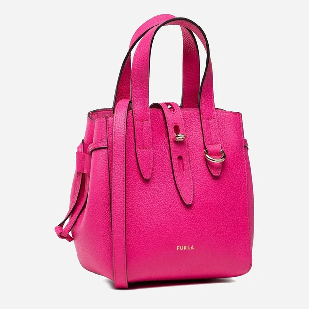 Torebka crossbody damska ze skóry naturalnej Furla Net Mini Tote BASRFUAHSF0000375S9013 Fuksja (8050597159133) - obraz 5
