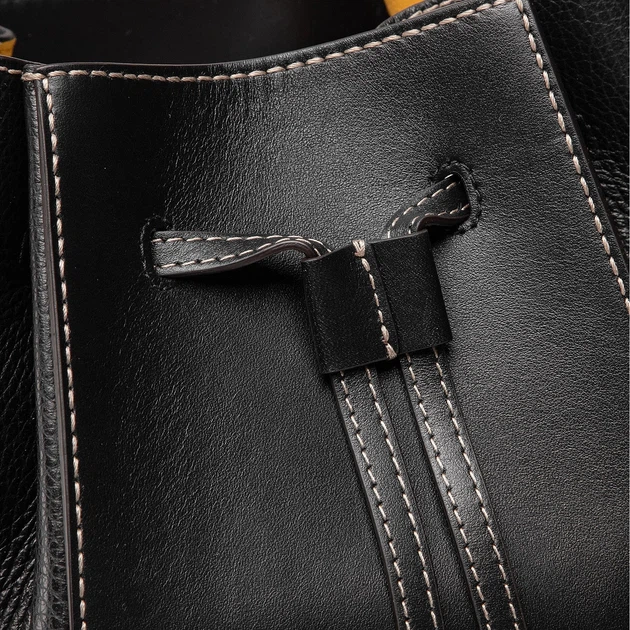 Skórzana Torebka damska przez ramię Furla Miastella S Bucket Bag WB00326BX0053O60001007 Nero (8050597036182) - obraz 7