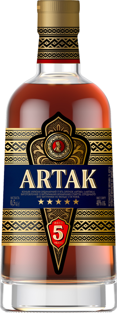 Коньяк Украины Artak 5 лет выдержки 0.5 л (4820189292623) - изображение 1