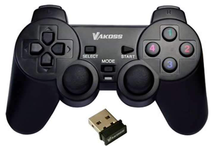 Bezprzewodowy gamepad Vakoss GP-3925BK PC, PS3 Czarny (GP-3925BK) - obraz 1