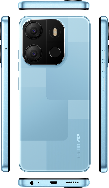 Мобильный телефон Tecno POP 7 (BF6) 2/64GB 2SIM Capri Blue ...