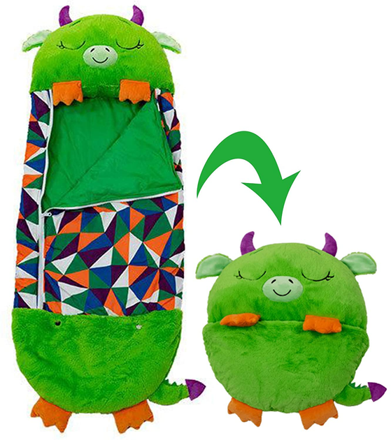 Дитячий спальний мішок-іграшка подушка Дракон 3в1 A-Toys Dragon 120см Зелений - зображення 6