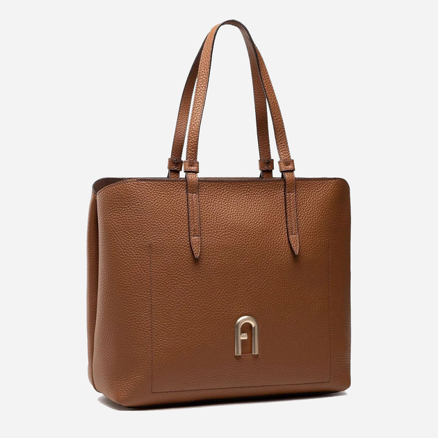 Skórzana shopperka damska Furla Primula L Tote WB00552BX004103B009035 Koniak (8050597110004) - obraz 5