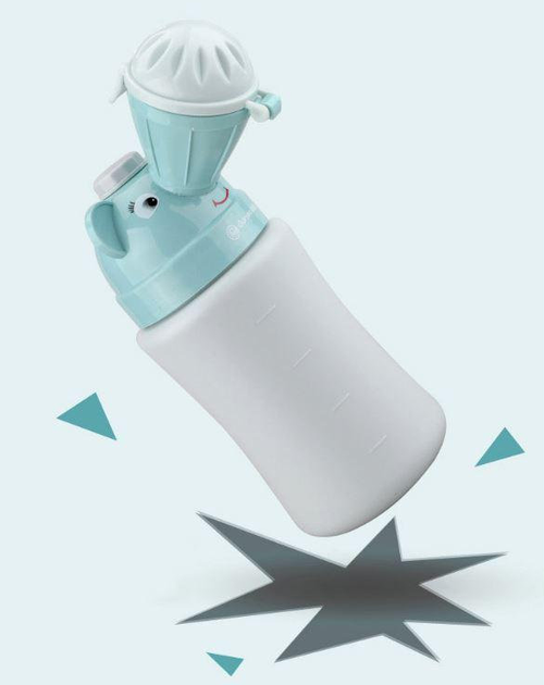 Дорожный детский писсуар Leluno Travel Urinal Potty портативный туалет для мальчика Сине - серый - изображение 9
