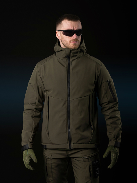 Тактична куртка утеплена BEZET Softshell Робокоп 6289 XS Хакі (2000235558343) - зображення 2