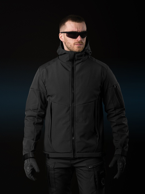 Тактична куртка утеплена BEZET Softshell Робокоп 5747 M Чорна (2000093211442) - зображення 2