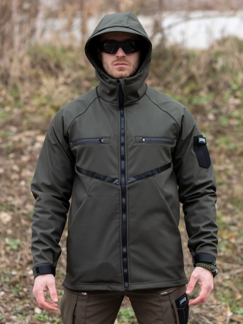 Тактична куртка утеплена BEZET Softshell Omega 6281 L Хакі (2000193041208) - зображення 2
