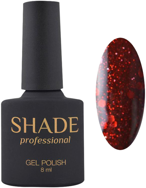 Гель-лак Shade Professional Glitter Collection G024 бордовый с ...