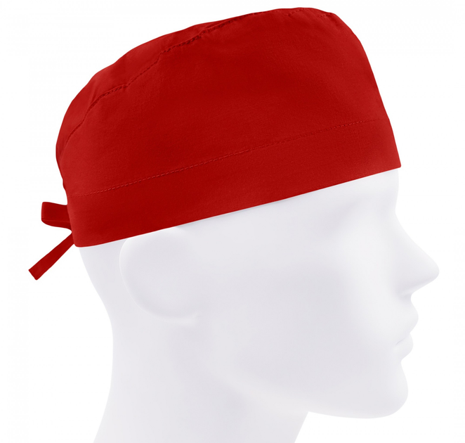 Медицинская шапочка мужская FloralScrubs универсальная Красная от ...