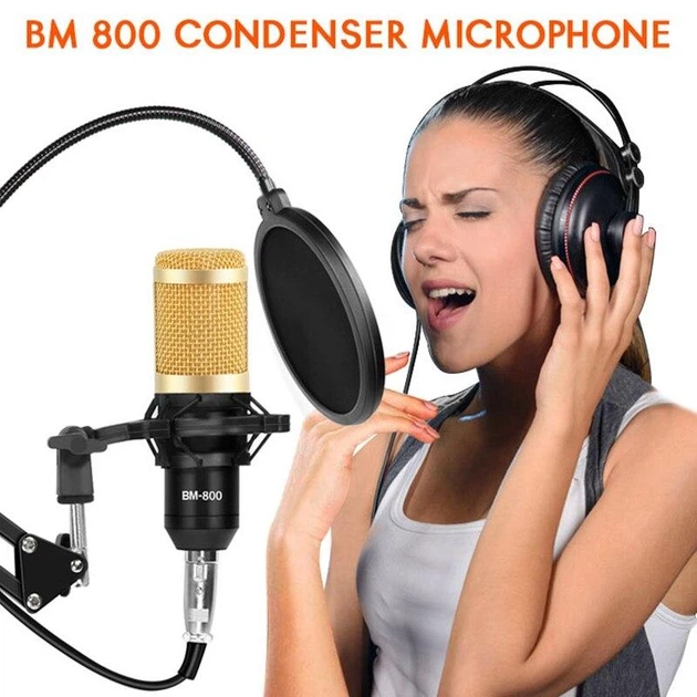 Студийный конденсаторный микрофон Zeepin BM800 (BM-800) с пантографом для ПК и ноутбука - Фото 4 Студийный конденсаторный микрофон Zeepin BM800 (BM-800) с пантографом для ПК и ноутбука - изображение 4