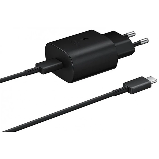 Мережевий зарядний блок живлення Travel Adapter EP-TA800 25W з кабелем type C - type C чорный - зображення 2