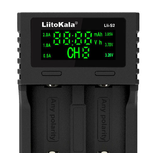 Универсальная зарядка для аккумуляторов LiitoKala Lii-S2 АКБ 18650, 26650, Li-Ion, LiFePO4, Ni-Mh, Ni-Cd - изображение 3