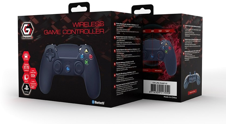 Бездротовий геймпад Gembird JPD-PS4BT-01 PS4/PC Bluetooth Black - зображення 3