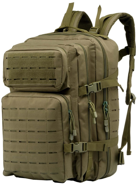 Рюкзак тактичний 2Е, 45L, Laser Cut, зелений - изображение 1