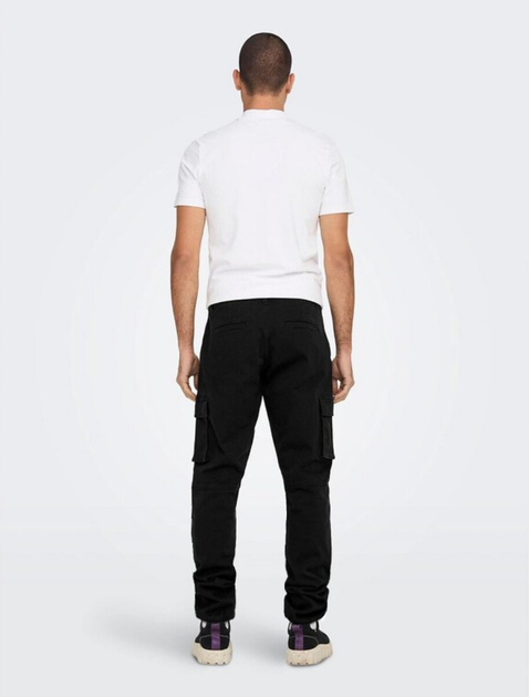 Чоловічі штани карго тактичні чорні 32 (48 розмір) - зображення 2