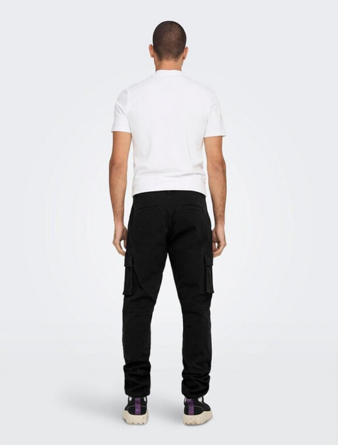 Чоловічі штани карго тактичні чорні 35 (50/52 розмір) - зображення 2