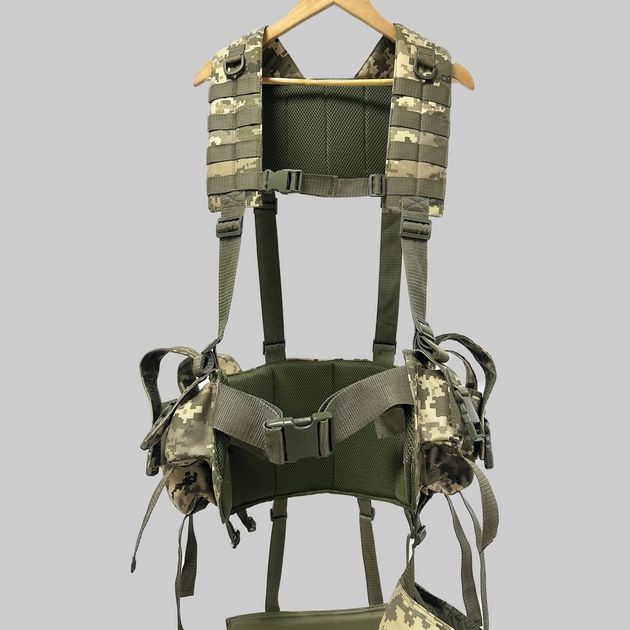 РПС Полный комплект с под сумками для магазинов АК, для гранат, сброса магазинов, с сидушкой - каремат. Pixel - изображение 2