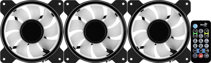 Кулер Aerocool Mirage 12 ARGB Pro Computer case Cooling set 12 cm Black (AEROPGSMIRAGE12-A-P) - зображення 5