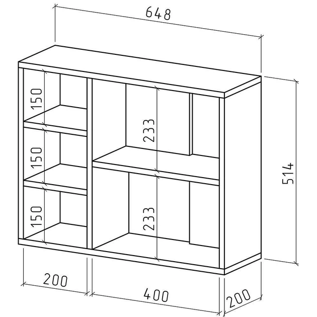 Полка навесная на стену MebelProff Trend 29, книжная полка ...
