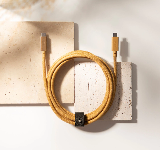 Кабель Native Union Belt Cable USB-C to USB-C Kraft (1.2 m) (BELT-C-KFT-2-NP) - Фото 2 Кабель Native Union Belt Cable USB-C to USB-C Kraft (1.2 m) (BELT-C-KFT-2-NP) - изображение 2