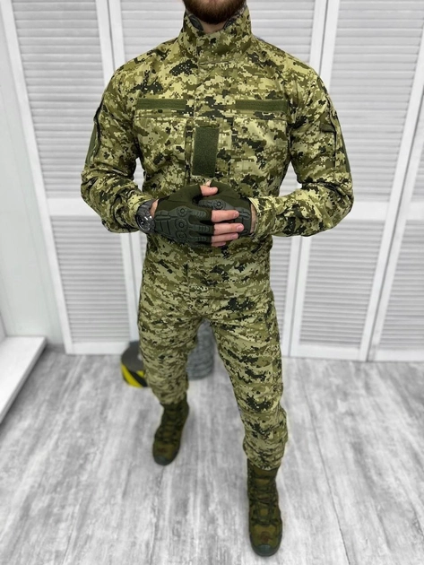 Тактичний військовий костюм Статутний ГОСТ ( Кітель + Штани ), Камуфляж: Піксель, Розмір: 56/5 - зображення 1