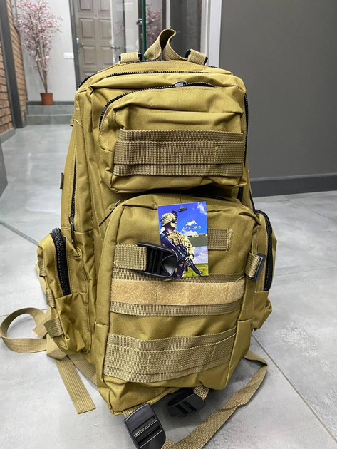 Військовий рюкзак 35 л Accord, колір КОЙОТ, тактичний рюкзак для військових, армійський рюкзак, рюкзак для солдатів - зображення 1