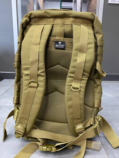 Военный рюкзак 50 л WOLFTRAP, Песочный, тактический рюкзак для военных, армейский рюкзак для солдат - изображение 2