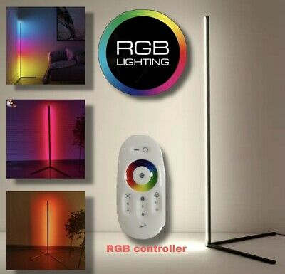 Кутовий Led торшер, лід лампа, лід нічник, RGB підсвічування, 1 м. сенсорний пульт управління - зображення 2