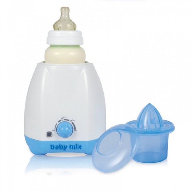Підігрівач для пляшечок електричний Baby Mix LS-B215A Білий/Блакитний + ручний соковитискач - зображення 1