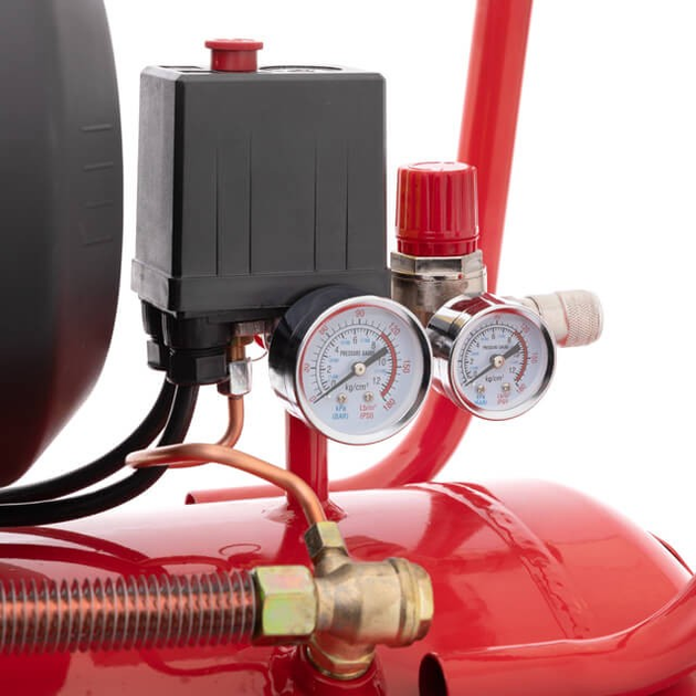 Компресор 100 л, 3 кВт, 220 В, 10 aтм, 420 л/хв, 2 циліндри. INTERTOOL PT-0008 - изображение 8