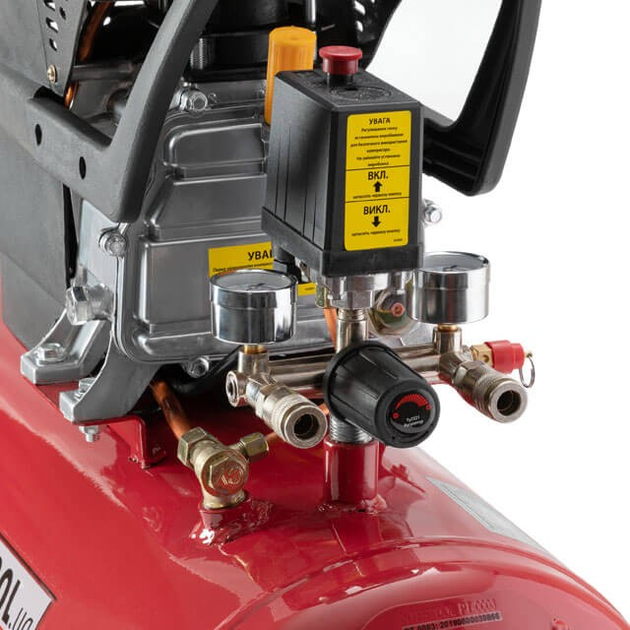 Компресор 50 л, 1500 Вт, 220 В, 8 aтм, 206 л/хв. INTERTOOL PT-0003 - изображение 5