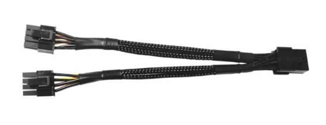 Кабель переходник в оплетке 18 AWG 20 см GPU 8 pin -> 2х GPU PCI-E (6+2) VGA на видеокарту (540106028) Черный - Фото 5 Кабель переходник в оплетке 18 AWG 20 см GPU 8 pin -> 2х GPU PCI-E (6+2) VGA на видеокарту (540106028) Черный - изображение 5
