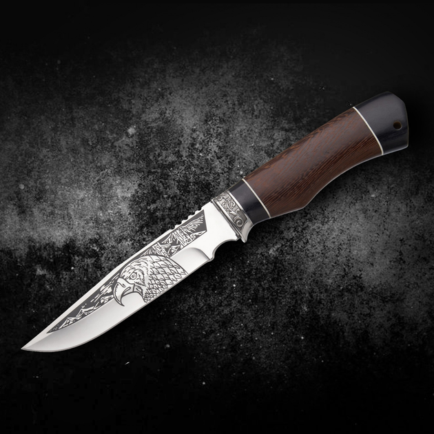 Нож Нескладной Охотничий Ястреб Кожаный Чехол DS72 - изображение 2