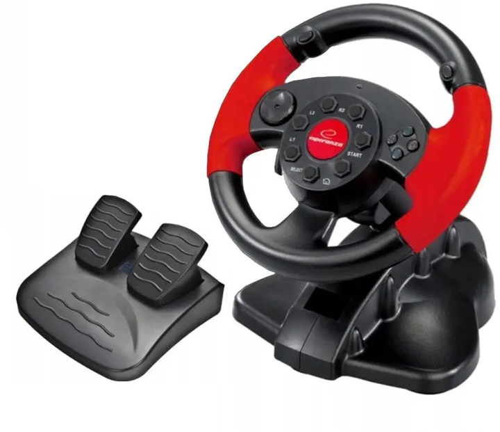 Руль с педалями для консолей и компьютеров PC PSX PS2 PS3 USB Esperanza ...
