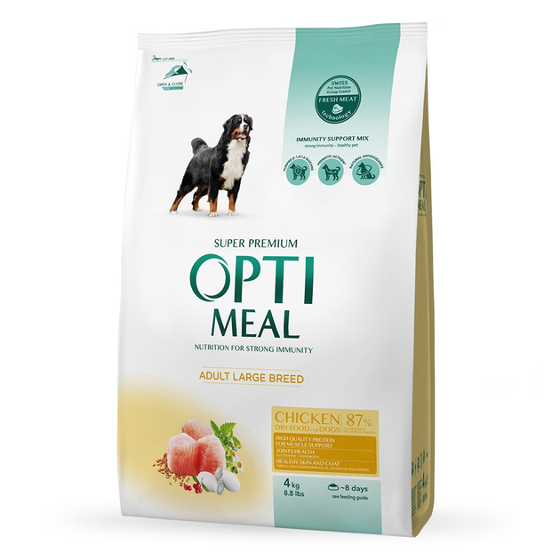 Сухой корм Optimeal для взрослых собак Крупных пород со вкусом Курицы 4 ...