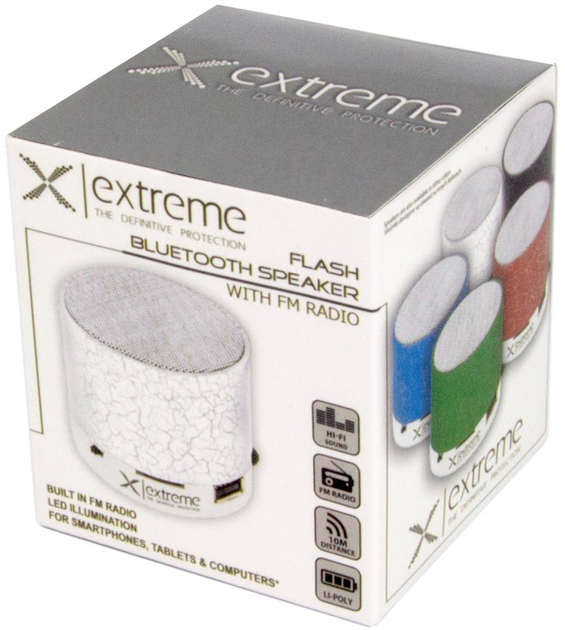 Акустична система Esperanza Extreme XP101W Portable bluetooth speaker 3 W White (AKGESPGLO0019) - зображення 3