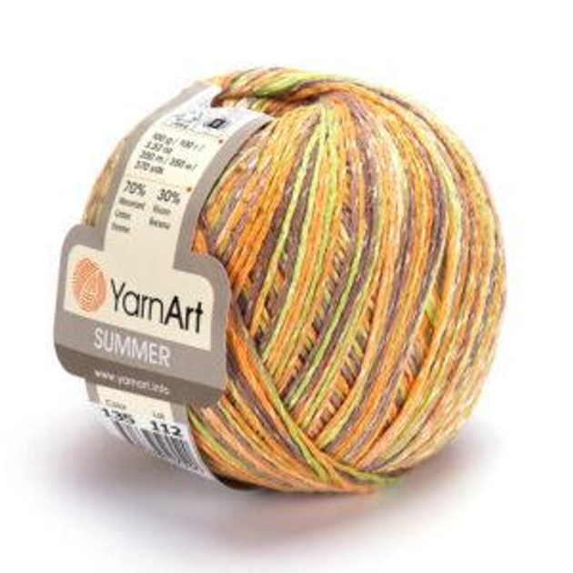 Турецкая летняя пряжа для вязания YarnArt Summer (саммер) хлопок с ...