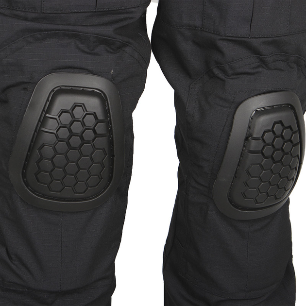 Тактические защитные наколенники налокотники Han-Wild G4 Black набор военный для защиты суставов taktical - изображение 2