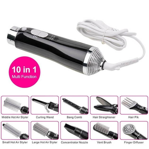 Фен-щітка Стайлер для волосся 10 в 1Hair Styler 87010 набір для ...