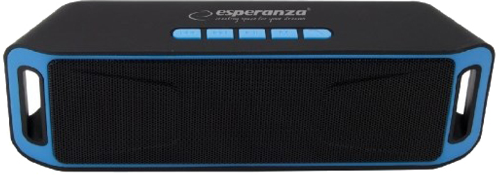 Głośnik przenośny Esperanza EP126KB portable speaker Stereo 6 W Czarny, Niebieski (AKGESPGLO0024) - obraz 1